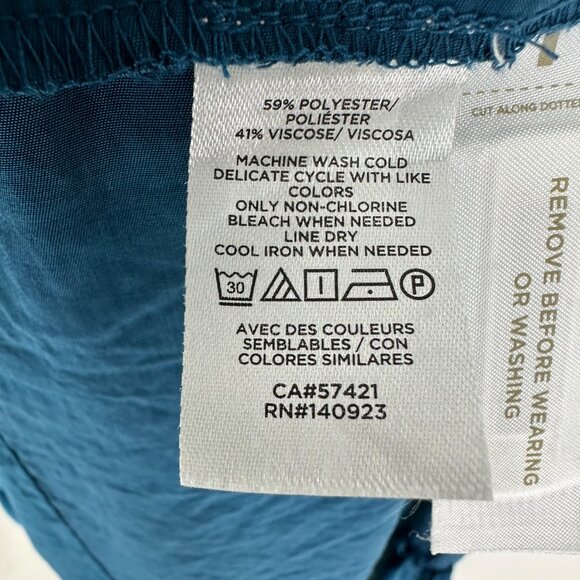 3/$25 LOFT Beach Maxi Dress S Off Shoulder Tiered Silky Flowy Ruffle Teal Long - Picture 8 of 8